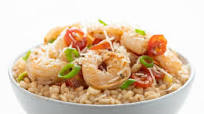 Shrimp Bruschetta Risotto with Asiago and grape tomatoes Shrimp Bruschetta Risotto with Asiago and grape tomatoes