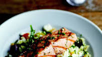 Grilled Salmon with Orzo, Feta, and Red Wine Vinaigrette Grilled Salmon with Orzo, Feta, and Red Wine Vinaigrette