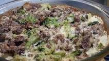 Hamburger-Broccoli Alfredo Casserole (THM-S) Hamburger-Broccoli Alfredo Casserole (THM-S)
