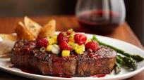 Bourbon Raspberry Steak with Raspberry Mango Salsa Bourbon Raspberry Steak with Raspberry Mango Salsa