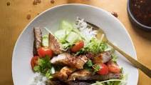 Roasted five spice pork belly rice bowl Roasted five spice pork belly rice bowl