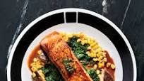 Seared Salmon with Summer Vegetables Seared Salmon with Summer Vegetables