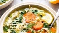 Nourishing Chicken and Cauliflower Rice Soup {whole30 + paleo + gluten free + keto} Nourishing Chicken and Cauliflower Rice Soup {whole30 + paleo + gluten free + keto}