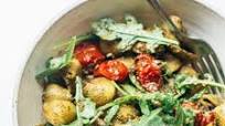 Arugula Pesto Pasta with Roasted Tomatoes Arugula Pesto Pasta with Roasted Tomatoes