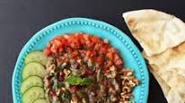 Syrian Baba Ganoush (No Tahini) - Smoky Eggplant Pomegranate Dip Syrian Baba Ganoush (No Tahini) - Smoky Eggplant Pomegranate Dip