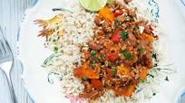 Pork, bean and sweet potato chilli Pork, bean and sweet potato chilli