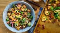 Roasted Brussels Sprouts Caesar Salad with Crispy Pancetta | Hellmann's CA Roasted Brussels Sprouts Caesar Salad with Crispy Pancetta | Hellmann's CA