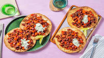 Beany Beef Tostadas Rapidas with Zesty Creme Fraiche Beany Beef Tostadas Rapidas with Zesty Creme Fraiche