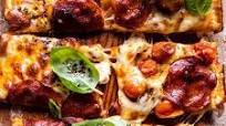 Detroit Style Tomato Herb Pepperoni Pizza Detroit Style Tomato Herb Pepperoni Pizza