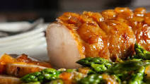 Pork Top Loin Roast With Asparagus, Spring Onion and Butter Lettuce Pork Top Loin Roast With Asparagus, Spring Onion and Butter Lettuce