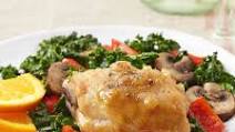 Sweet Orange Chicken over Kale Sweet Orange Chicken over Kale