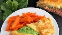 Individual Salmon En Croute with cream cheese and spinach Individual Salmon En Croute with cream cheese and spinach
