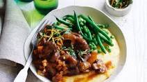 Osso bucco with mushroom and red wine sauce Osso bucco with mushroom and red wine sauce