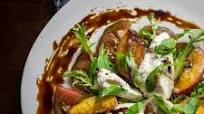 Mozzarella, Roasted Peach, and Tomato Caprese Salad Recipe Mozzarella, Roasted Peach, and Tomato Caprese Salad Recipe