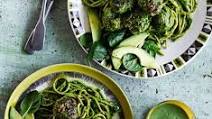 Green spaghetti & meatballs Green spaghetti & meatballs