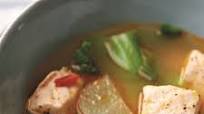 Filipino Sour Soup (Sinigang) with Salmon and Miso Filipino Sour Soup (Sinigang) with Salmon and Miso