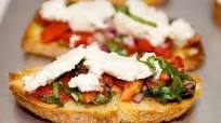 Cherry Tomato and Basil Bruschetta with Goat Cheese Cherry Tomato and Basil Bruschetta with Goat Cheese