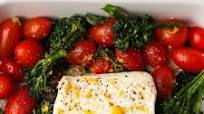 Baked Goat Cheese Tomato Pasta with Broccolini Baked Goat Cheese Tomato Pasta with Broccolini