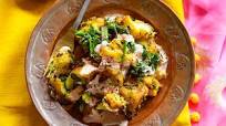 Potato with fenugreek and spinach (aloo methi palak) Potato with fenugreek and spinach (aloo methi palak)