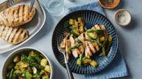 Grilled Chicken With Zucchini-Asparagus Sauté Grilled Chicken With Zucchini-Asparagus Sauté
