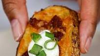 Easy Air Fryer Loaded Baked Potato Slices Easy Air Fryer Loaded Baked Potato Slices
