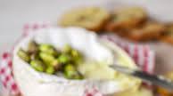 Baked Camembert with Honey Pistachios and crispy Bruschetta Baked Camembert with Honey Pistachios and crispy Bruschetta