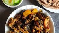 Aloo baingan- potato and eggplant curry Aloo baingan- potato and eggplant curry