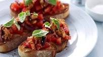 Tomato, sardine and olive bruschetta Tomato, sardine and olive bruschetta