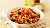 Bacon, mushroom and tomato spaghetti recipe Bacon, mushroom and tomato spaghetti recipe