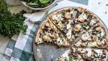 GF Cheesy Garlic Shrimp and Mushroom Pizza GF Cheesy Garlic Shrimp and Mushroom Pizza