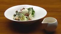 Caesar Salad with Soft Boiled Egg, Chorizo and Grilled Lettuce Caesar Salad with Soft Boiled Egg, Chorizo and Grilled Lettuce
