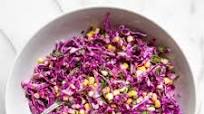 Quick & Easy Red Cabbage Coleslaw with Sweet Corn & Cilantro (Vegan Option) Quick & Easy Red Cabbage Coleslaw with Sweet Corn & Cilantro (Vegan Option)