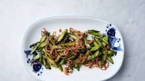 Stir-Fried Asparagus with Bacon and Crispy Shallots Stir-Fried Asparagus with Bacon and Crispy Shallots