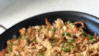 Salmon, Edamame and Cashew Cauliflower Fried Rice Salmon, Edamame and Cashew Cauliflower Fried Rice