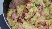 Cheesy Rice with Kielbasa and Broccoli Cheesy Rice with Kielbasa and Broccoli