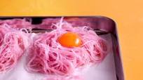 Rice Noodle Egg Nests with Sesame Slaw Rice Noodle Egg Nests with Sesame Slaw