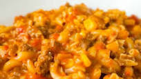 Cheesy Beef Goulash with Corn Cheesy Beef Goulash with Corn