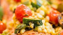 Grilled Salmon Recipe with Summer Vegetable Relish Grilled Salmon Recipe with Summer Vegetable Relish