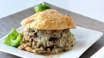 Biscuits and Gravy Burger Biscuits and Gravy Burger