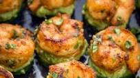 Shrimp Appetizers with Avocado and Cucumber Shrimp Appetizers with Avocado and Cucumber