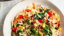 Spinach Garlic Parmesan Orzo with Crispy Bacon Spinach Garlic Parmesan Orzo with Crispy Bacon