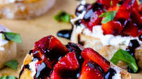 Strawberry and Herb Goat Cheese Bruschetta Strawberry and Herb Goat Cheese Bruschetta