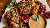 Herb-Roasted Cornish Game Hens with Wild Rice Stuffing Herb-Roasted Cornish Game Hens with Wild Rice Stuffing