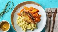 Thyme Gravy Chicken with Roasted Carrots and Cacio e Pepe Potatoes Thyme Gravy Chicken with Roasted Carrots and Cacio e Pepe Potatoes