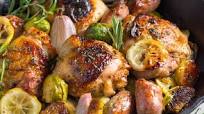 One-Pan Baked Chicken, Sausage and Brussels Sprouts One-Pan Baked Chicken, Sausage and Brussels Sprouts