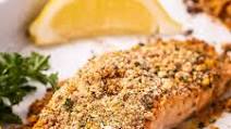 Baked Crusted Dijon Salmon Baked Crusted Dijon Salmon