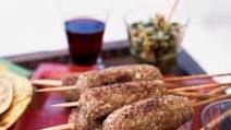 Turkey Kibbe Kebabs with Two Sauces Turkey Kibbe Kebabs with Two Sauces