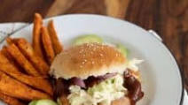 Grilled Pork Chop Sandwiches with 5 Minute Cole Slaw Grilled Pork Chop Sandwiches with 5 Minute Cole Slaw