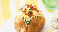 Classic bacon and sour cream jacket potatoes Classic bacon and sour cream jacket potatoes