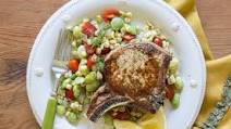 Pork Chops with Spring Succotash Pork Chops with Spring Succotash